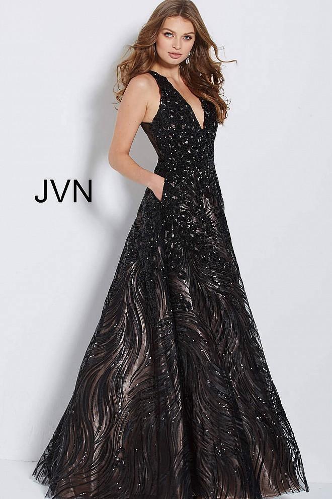 Jovani Long Formal V Neck Ball Gown Sale 60641 - The Dress Outlet