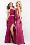 Jovani Long Lace Two Piece Fitted Prom Dress 08514 - The Dress Outlet