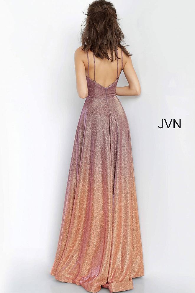 Jovani Long Metallic Prom Dress JVN4327 - The Dress Outlet