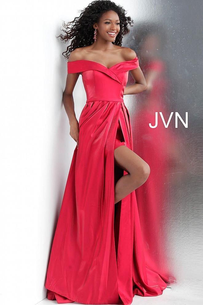 Jovani Long Off Shoulder Prom Dress JVN64244 - The Dress Outlet