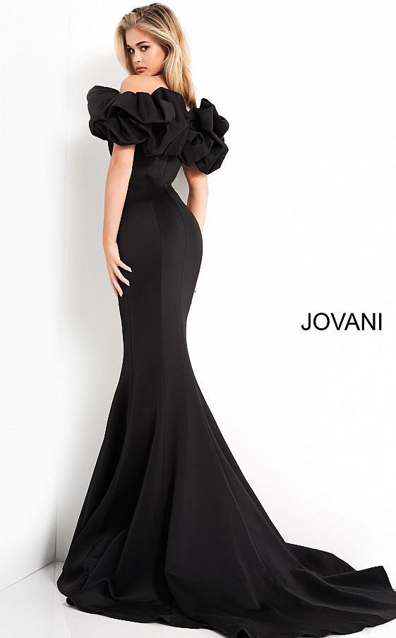 Jovani Long Off the Shoulder Evening Dress 04368 - The Dress Outlet