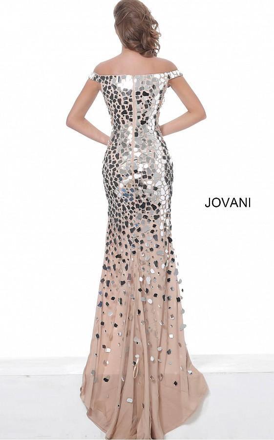 Jovani Long  Off the Shoulder Evening Dress 02500 - The Dress Outlet