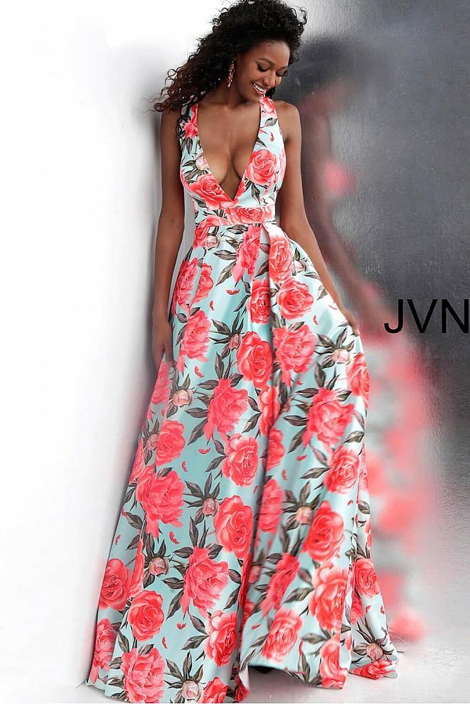 Jovani Long Print Evening Dress JVN66937 - The Dress Outlet