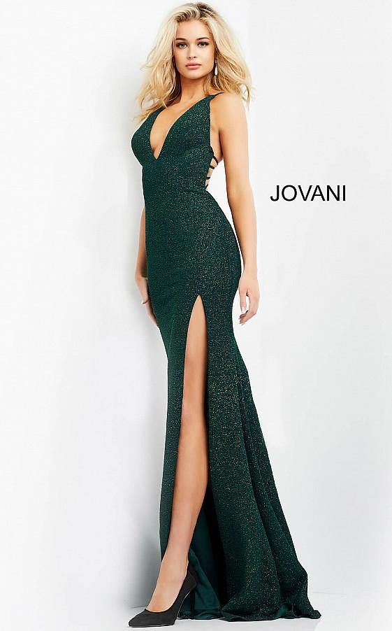 Jovani Long Prom Glitter Sheath Evening Dress 06579 - The Dress Outlet