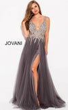 Jovani Long Prom High Slit Sleeveless Dress 54873 - The Dress Outlet