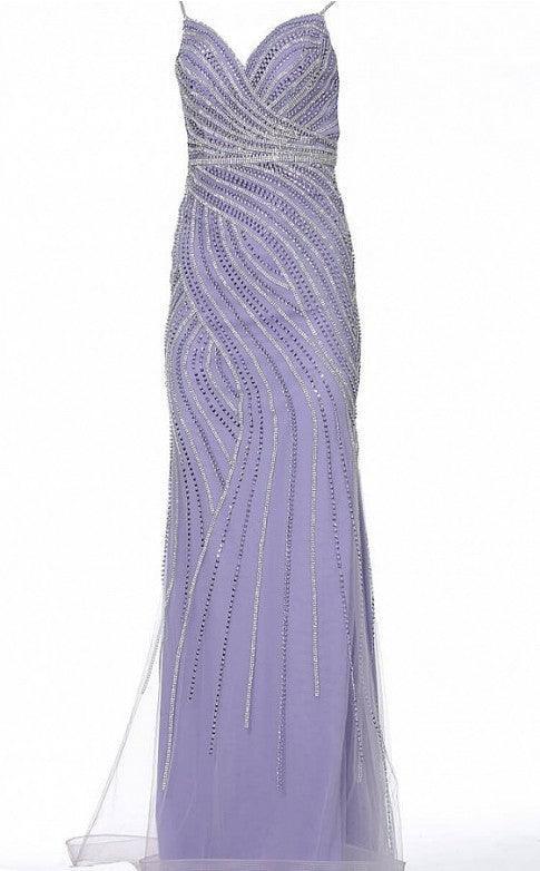 Jovani Long Prom Spaghetti Dress 02408 - The Dress Outlet