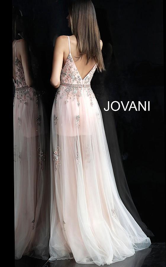 Jovani Long Prom Spaghetti Strap Evening Gown 55621 - The Dress Outlet