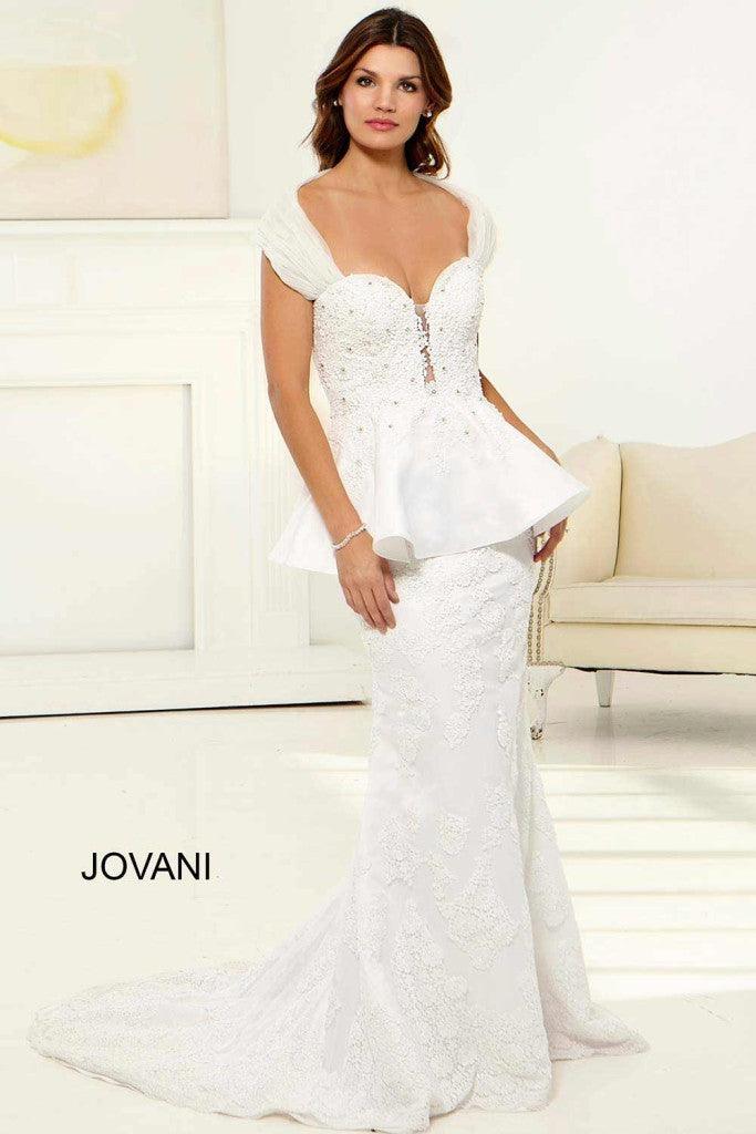 Jovani Long Simple Wedding Dress JB78140 - The Dress Outlet