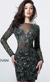 Jovani Long Sleeve Fitted Cocktail Dress 3011 - The Dress Outlet