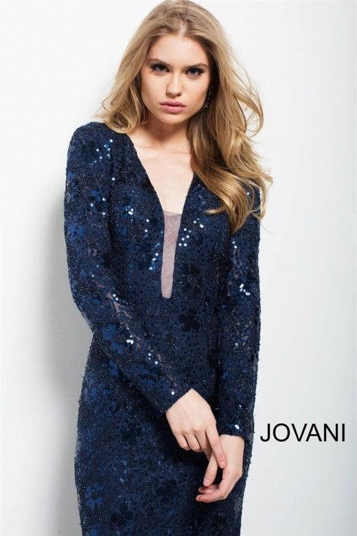 Jovani Long Sleeve Formal Evening Dress 40942 - The Dress Outlet