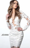 Jovani Long Sleeve Short Prom Dress 62811 - The Dress Outlet