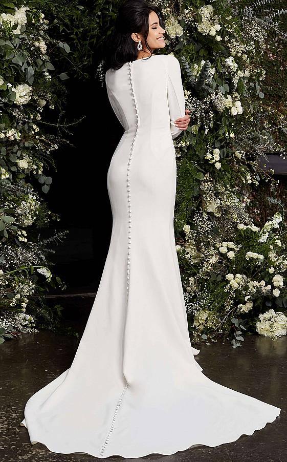 Jovani  Long Sleeve Wedding Dress JB06911 - The Dress Outlet