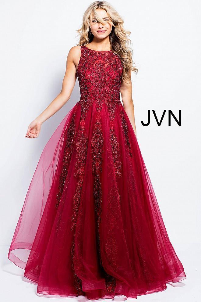 JVN By Jovani Long Sleeveless Prom Ball Gown JVN59046 - The Dress Outlet Jovani