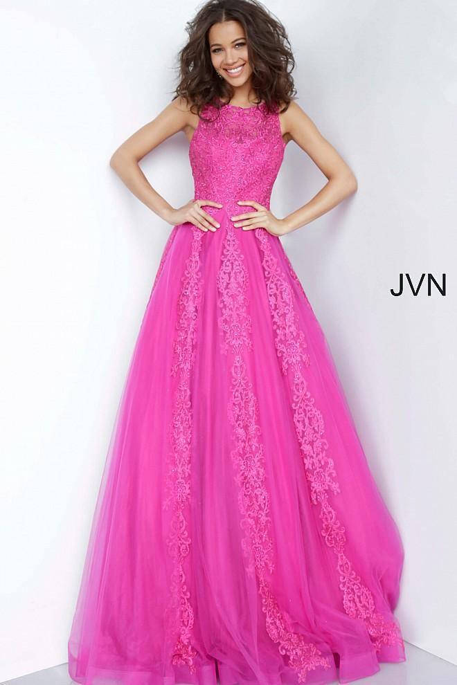 JVN By Jovani Long Sleeveless Prom Ball Gown JVN59046 - The Dress Outlet Jovani