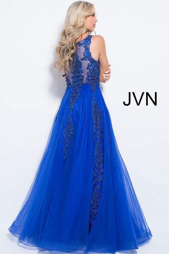 JVN By Jovani Long Sleeveless Prom Ball Gown JVN59046 - The Dress Outlet Jovani