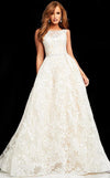 Jovani Long Sleeveless Wedding Ball Gown F00988 - The Dress Outlet