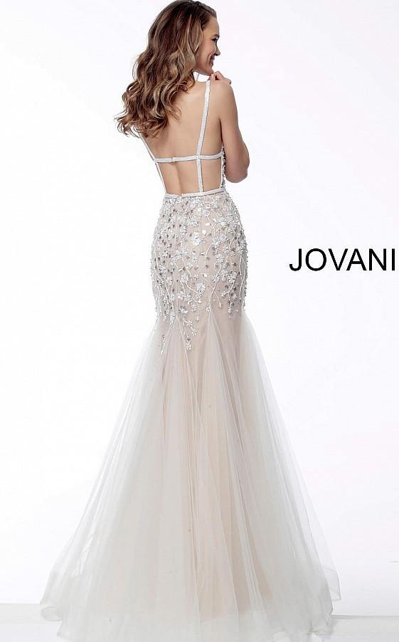 Jovani Long Spaghetti Strap Evening Gown 65325 - The Dress Outlet