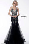 Jovani Long Spaghetti Strap Mermaid Prom Gown 63659 - The Dress Outlet