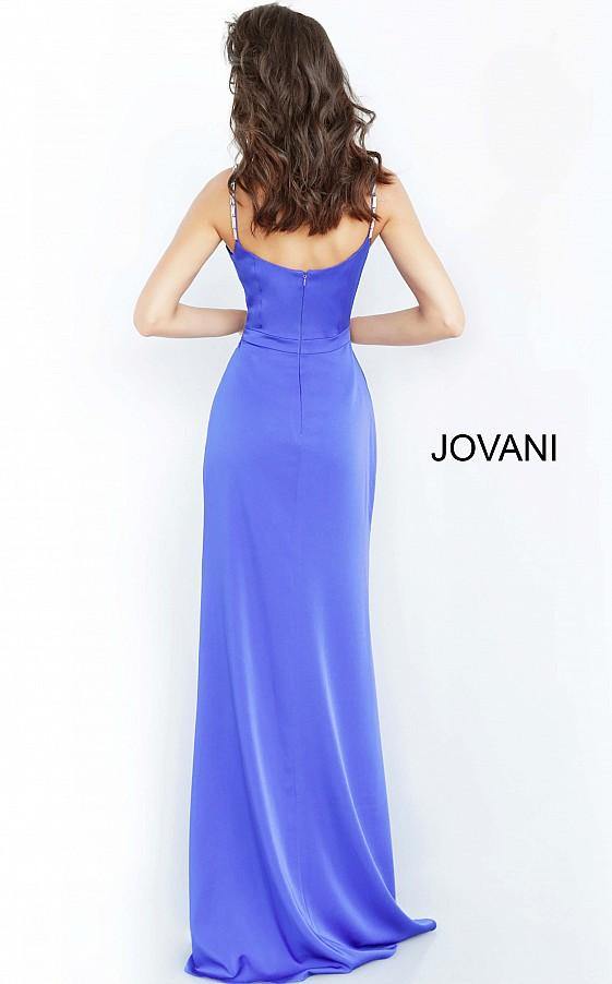 Jovani Long Spaghetti Strap Prom Dress 02720 - The Dress Outlet