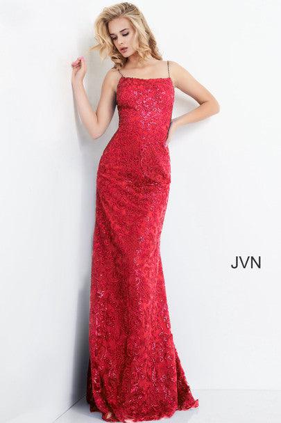 Jovani Long Spaghetti Strap Prom Dress 04579 - The Dress Outlet