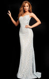 Jovani Long Spaghetti Strap Prom Dress 06569 - The Dress Outlet