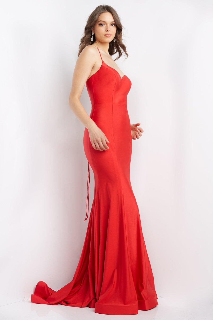 Jovani Long Spaghetti Strap Prom Dress 07643 - The Dress Outlet