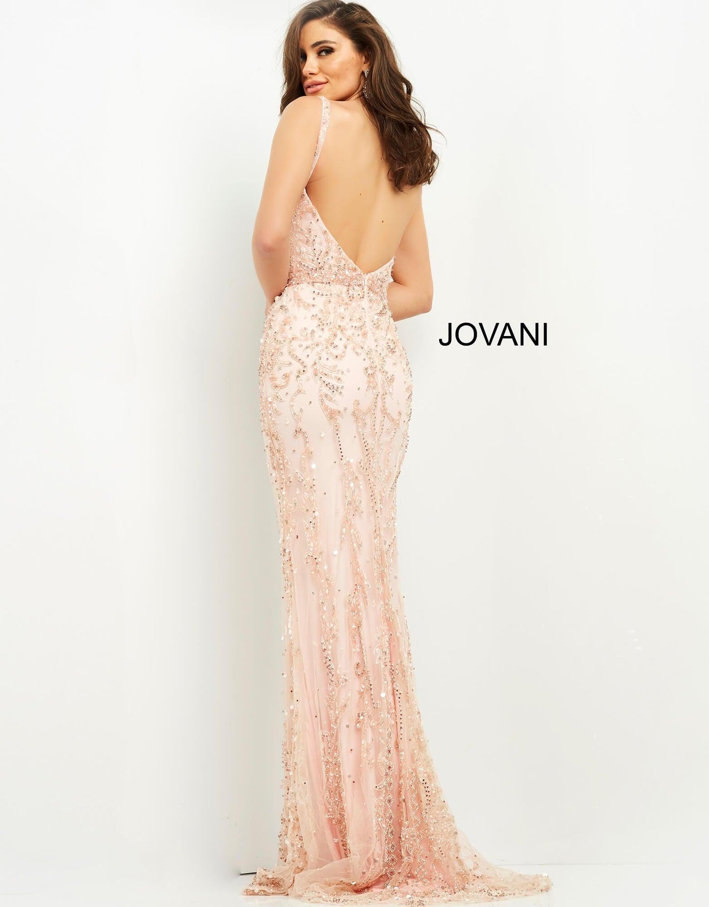 Jovani Long Spaghetti Strap Prom Dress 62908 - The Dress Outlet