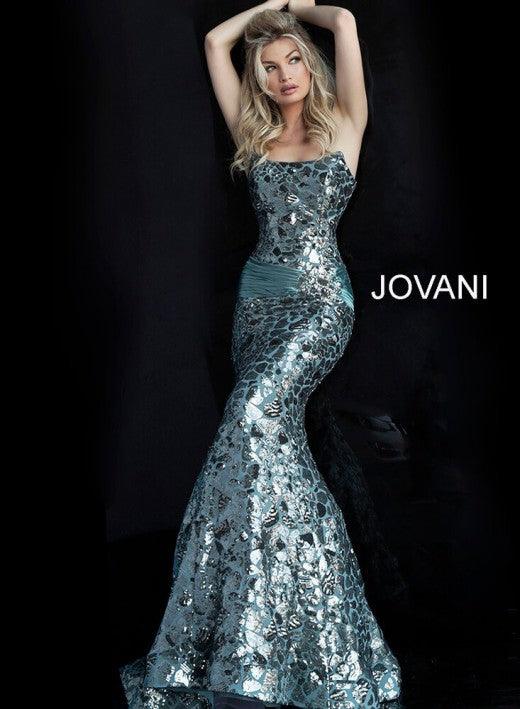 Jovani Long Strapless Mermaid Prom Dress 61228 - The Dress Outlet