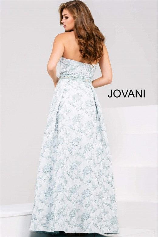 Jovani Long Strapless Pleated Prom Ball Gown 47747 - The Dress Outlet