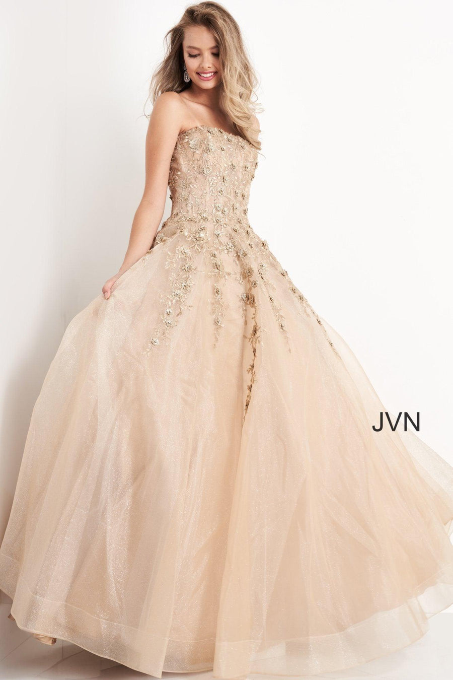 Jovani Long Strapless Prom Ballgown 05451 - The Dress Outlet