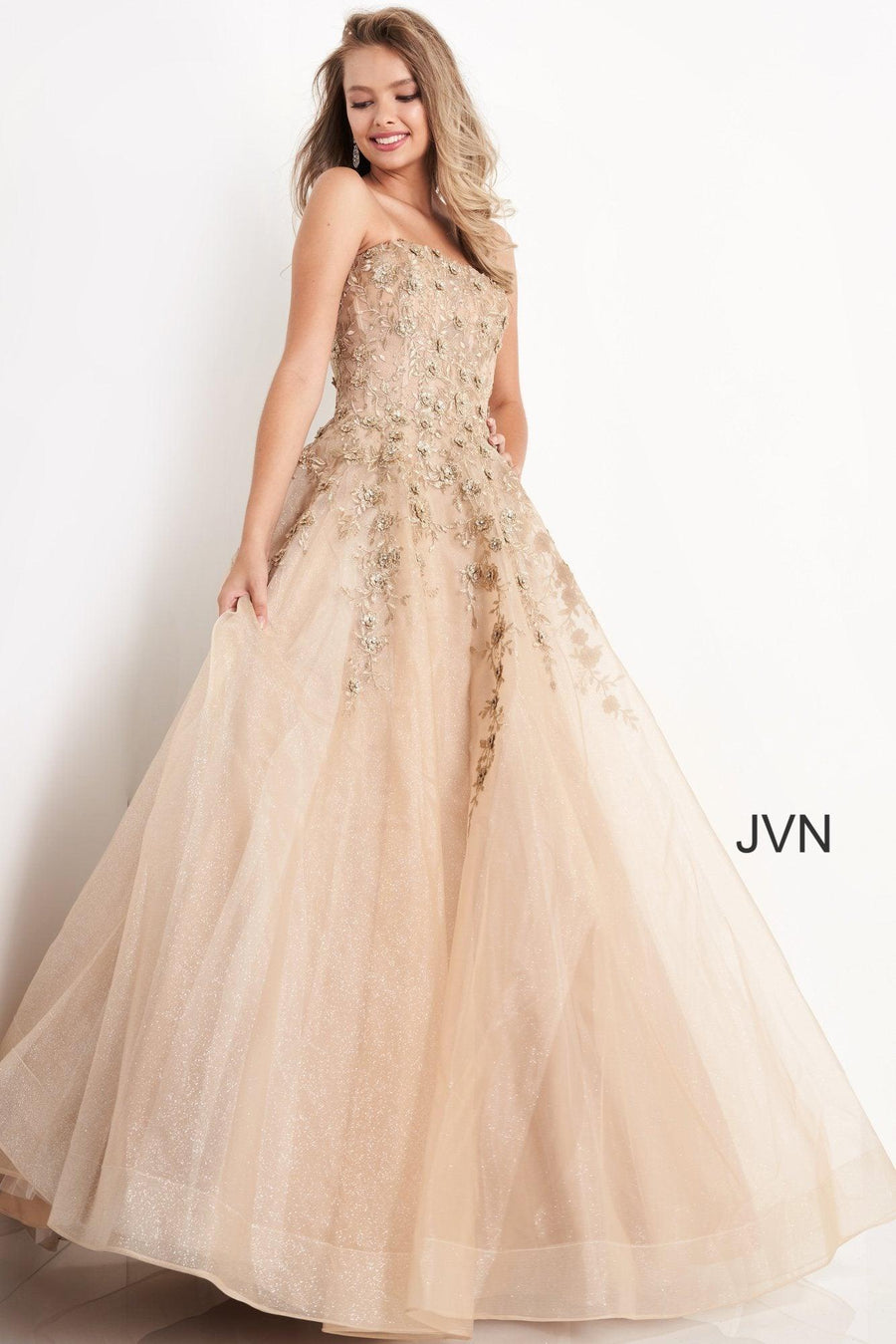 Jovani Long Strapless Prom Ballgown 05451 - The Dress Outlet