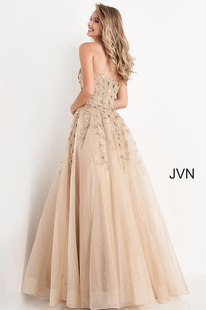 Jovani Long Strapless Prom Ballgown 05451 - The Dress Outlet