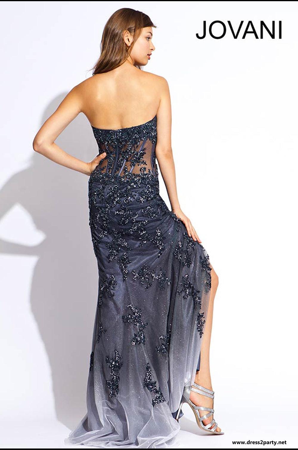 Jovani Long Strapless Prom Formal Dress 1684 - The Dress Outlet