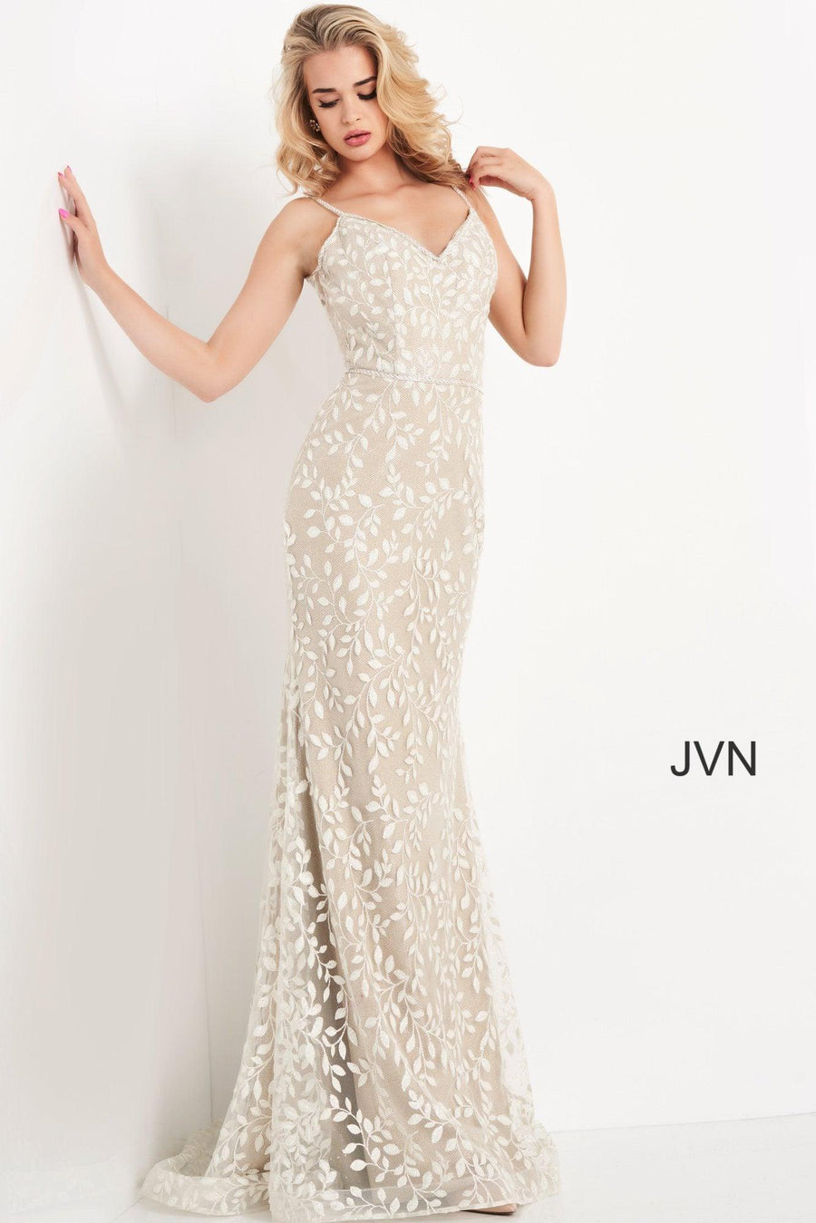 Jovani Long V Neck Prom Dress 06472 - The Dress Outlet