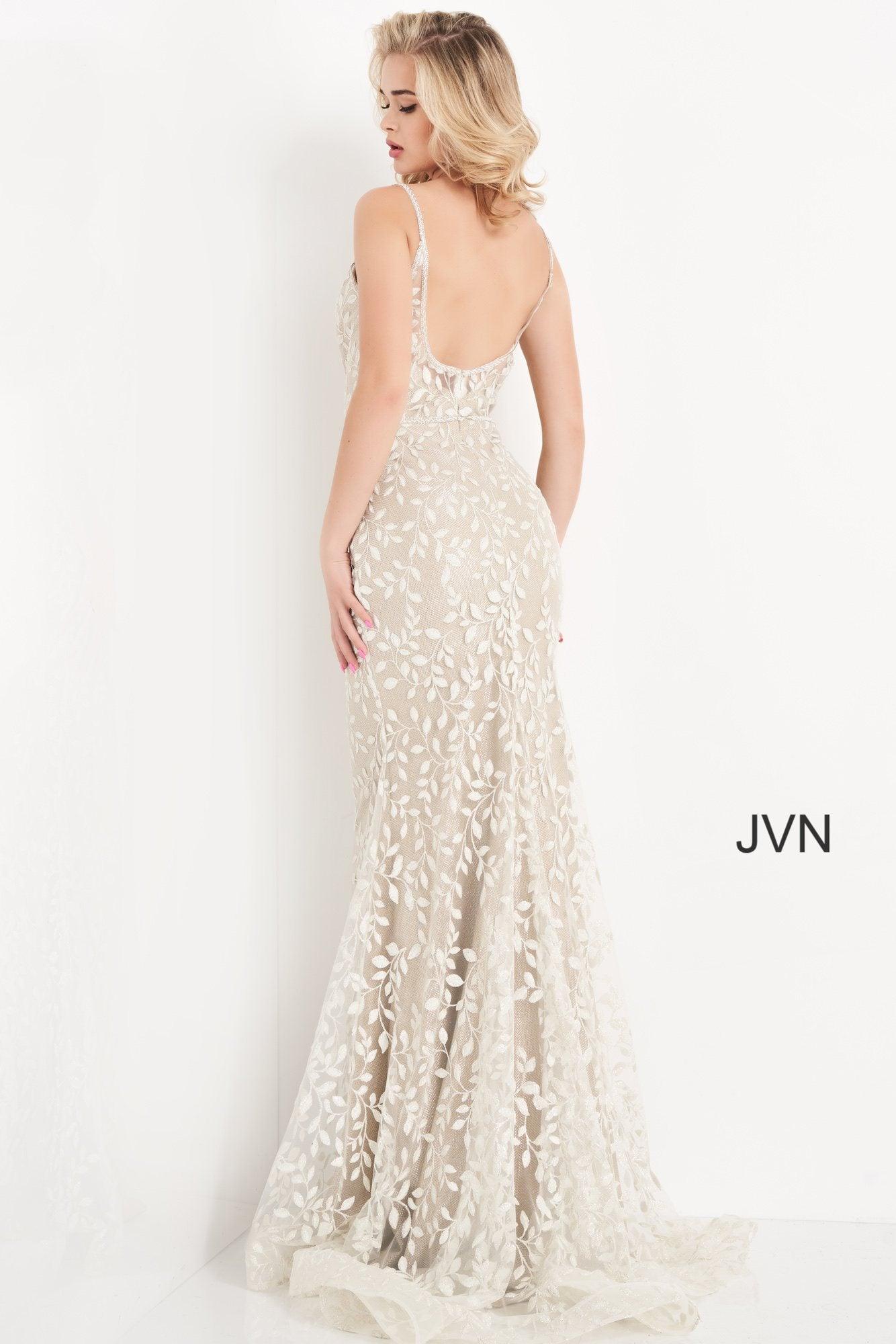 Jovani Long V Neck Prom Dress 06472 - The Dress Outlet