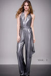 Jovani Metallic Halter Jumpsuit M51819 - The Dress Outlet