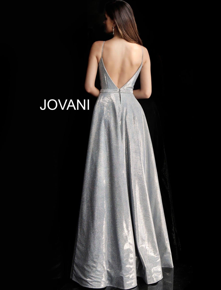 Jovani Metallic Romper with Overskirt Prom Dress 66284 - The Dress Outlet