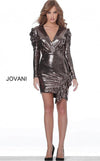 Jovani Metallic Short Homecoming Dress 03832 - The Dress Outlet