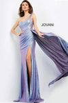 Jovani Metallic Sweetheart Neck Long Prom Dress 04013 - The Dress Outlet