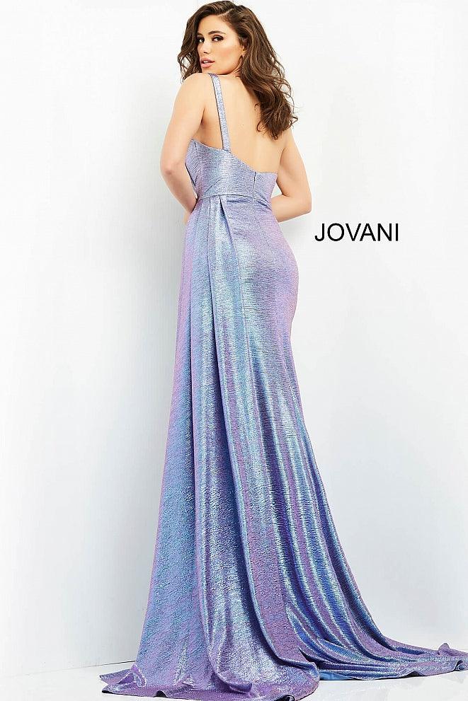 Jovani Metallic Sweetheart Neck Long Prom Dress 04013 - The Dress Outlet