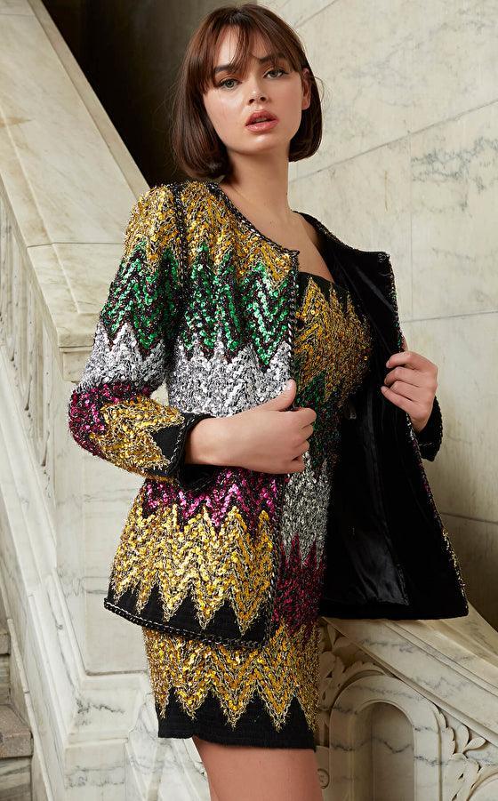 Jovani Multi Embellished Jacket 05038 - The Dress Outlet