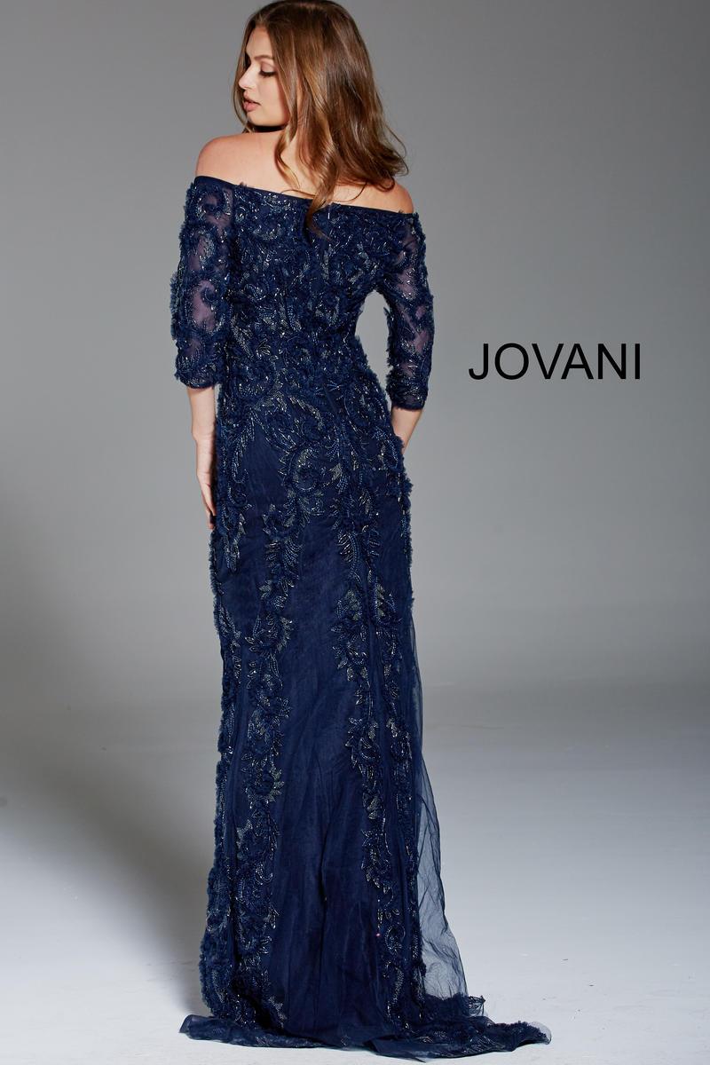 Jovani Off Shoulder Beaded Long Prom Dress 48300 - The Dress Outlet