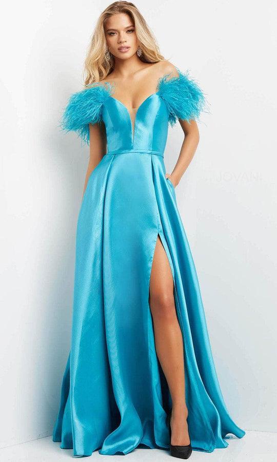 Jovani Off Shoulder Long Evening Dress - The Dress Outlet