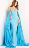 Jovani Off Shoulder Long Formal Dress 07652 - The Dress Outlet