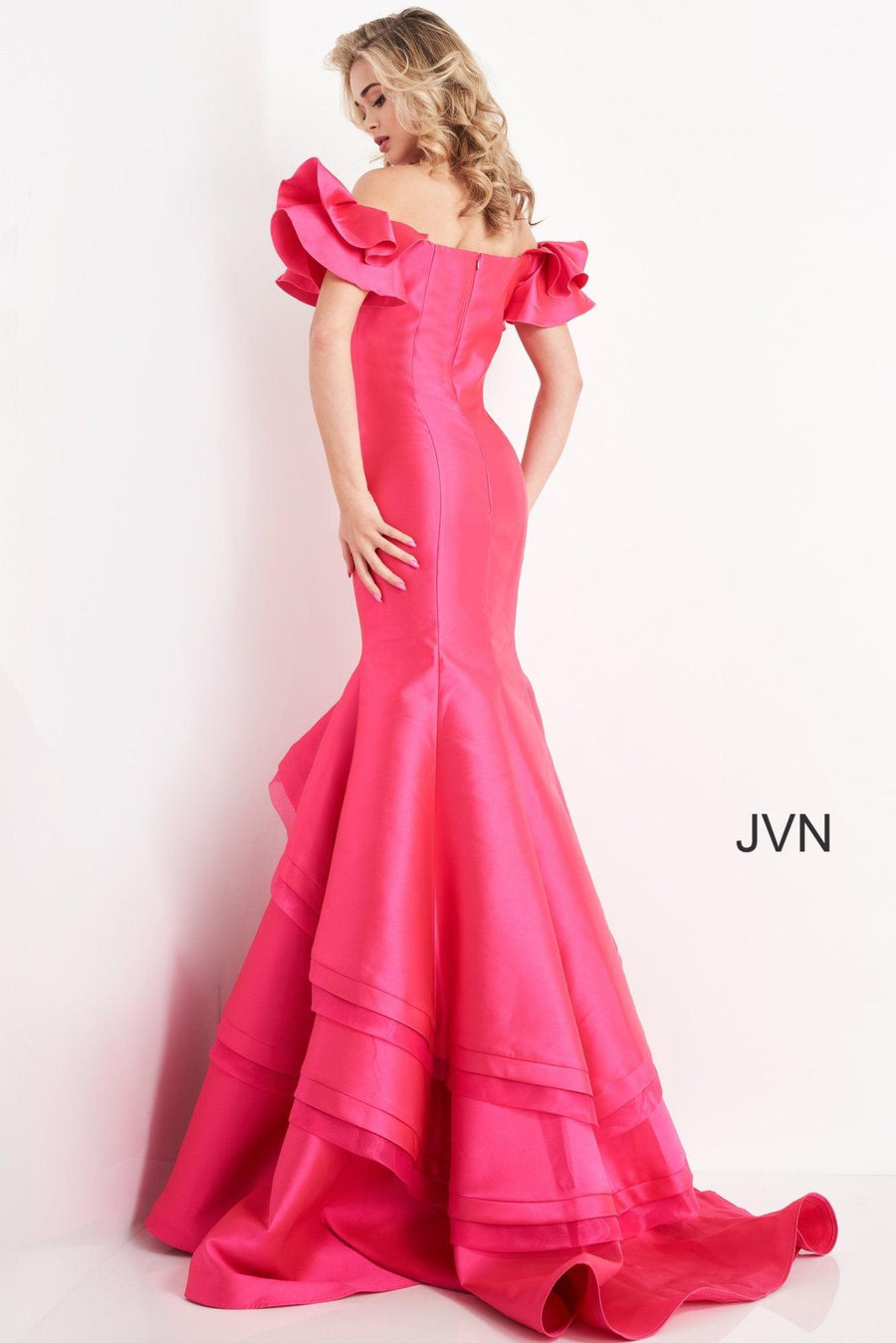 Jovani Off Shoulder Long Mermaid Prom Dress 02358 - The Dress Outlet