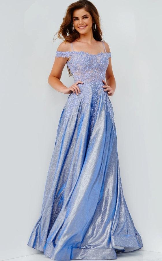 Jovani Off Shoulder Long Prom Dress 06503 - The Dress Outlet