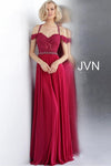 Jovani Off Shoulder Long Prom Dress JVN68269 - The Dress Outlet