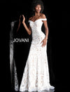 Jovani Off-Shoulder Long Trumpet Dress 64277 - The Dress Outlet