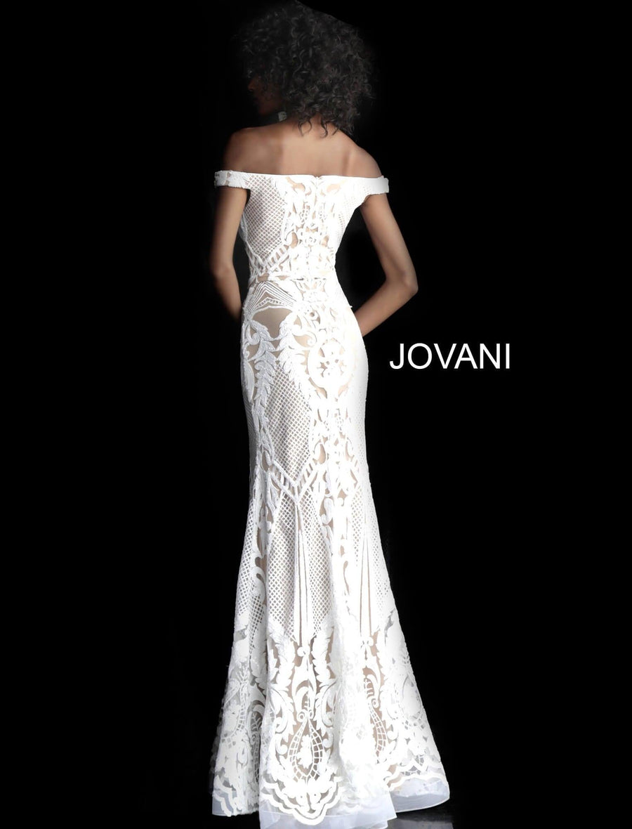 Jovani Off-Shoulder Long Trumpet Dress 64277 - The Dress Outlet