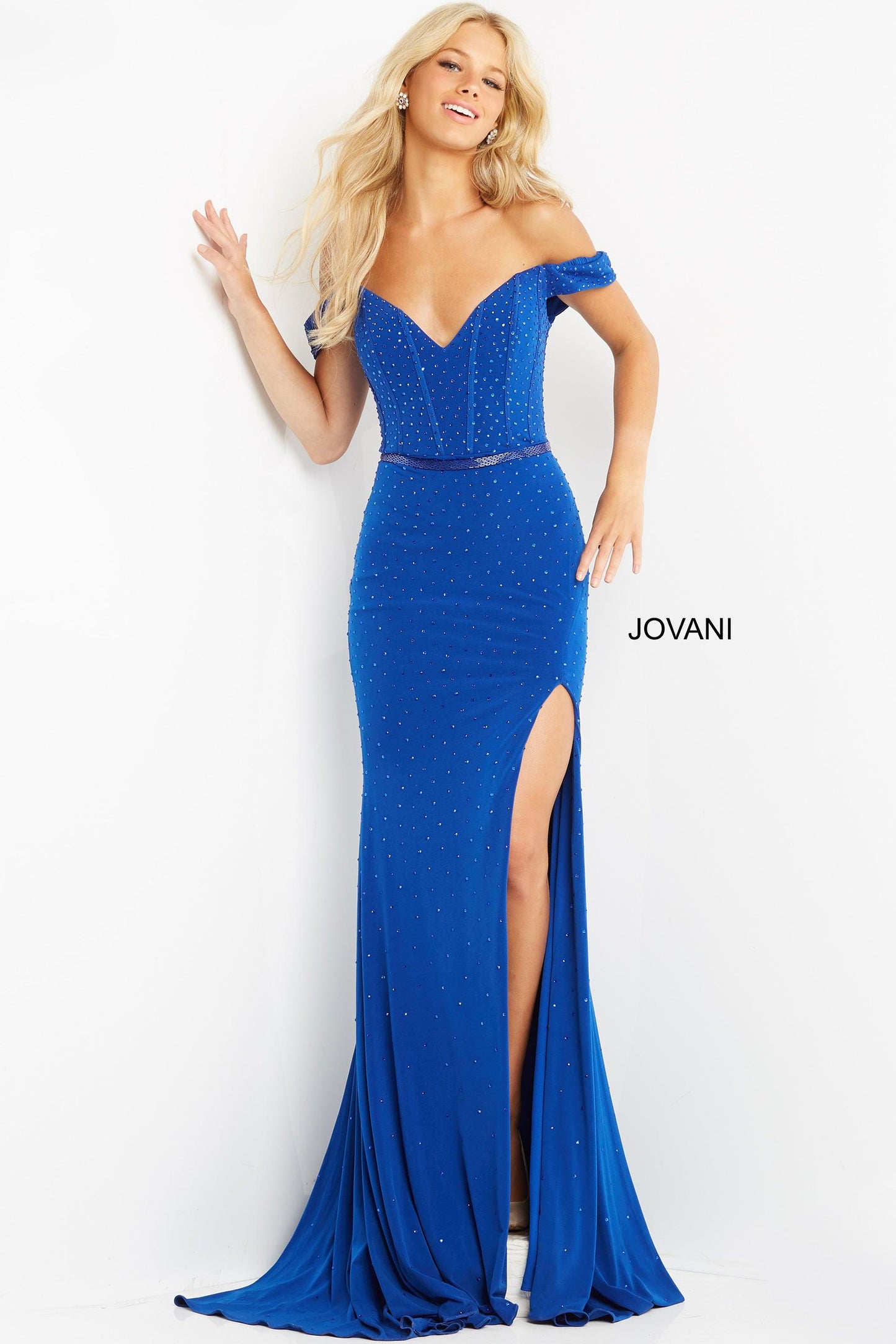 Jovani Off Shoulder Mermaid Long Prom Dress 06280 - The Dress Outlet